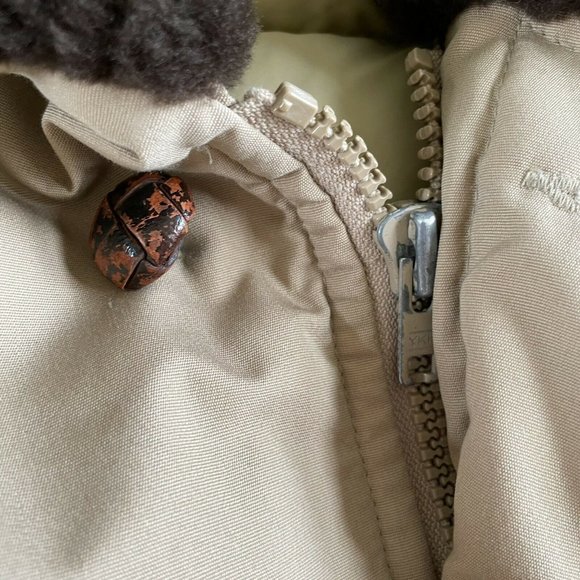 Vintage Eddie Bauer L/XL Goose Down Sherpa Coat - Picture 4 of 8